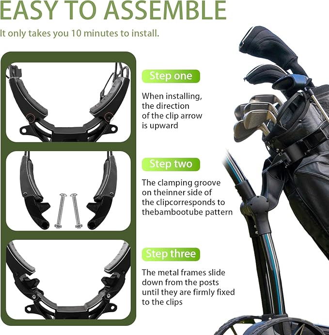 Golf Bag Accessories Compatible with MGI Ai Navigator GPS+, Enhanced Stability Golf Bag Stabilizers and Stand to Eliminate Bag Twisting(A Pair)