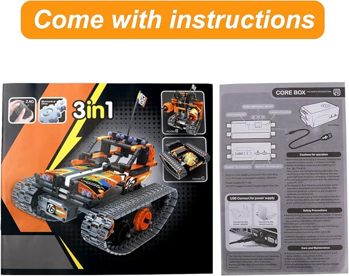BIRANCO. STEM Remote Control Building Kit 3 in 1 RC Tracked Racer/Tank/Robot - Image 8
