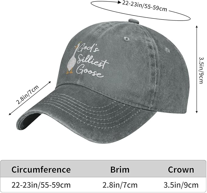 Funny Goose Hat Silly Goose On The Loose Hat Men Baseball Hats Funny Cap