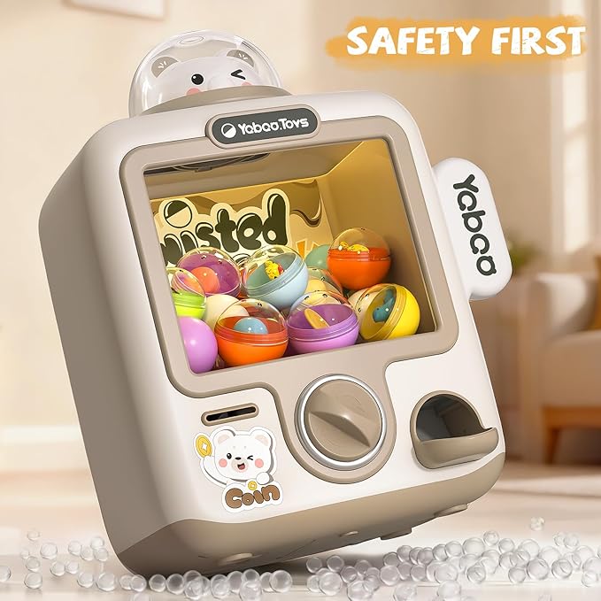 34 Pcs Claw Machine for Kids 3-12, Bears Gachapon Machine Toys for Girls 3 4 5 - Image 5