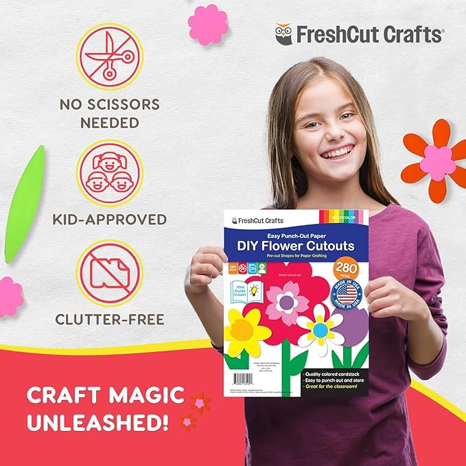 FreshCut Crafts: 280 Pieces of DIY Flower Cutouts - Image 6