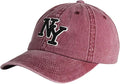NY 3D Embroidered Cotton Dad Hat – New York Baseball Cap, Adjustable Metal Buckle Strap, Unstructured Low-Profile Style