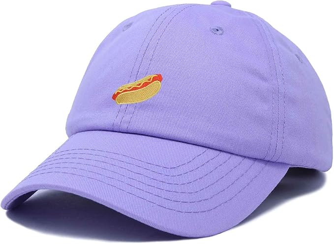 DALIX Hot Dog Hat Embroidered Mens Womens Baseball Cap