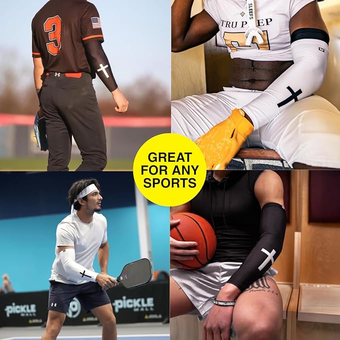 Faith Cross White and Black Arm Sleeve
