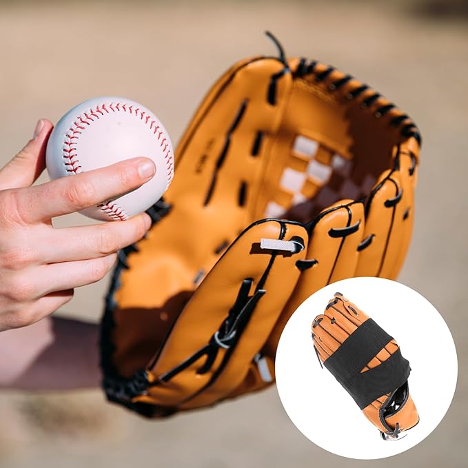 2 PCS Glove Wrap Band Baseball Glove Strap, Softball and Baseball Glove Strap Elastic Glove Wrap Softball Baseball Glove Accessories for Quickly Keep the Pocket Formed Fit All Gloves