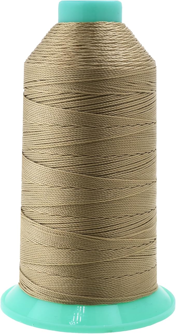 Mandala Crafts Bonded Nylon Thread Dark Beige Heavy Duty Sewing Threads by MandalaCrafts