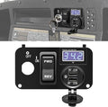 briidea 3 in 1 Multifunctional Integrated Panel with DC 12V-90V 4.2A Dual USB Charger Sockets, LED Wide Range Voltmeter & Forward Reverse Switch, Golf Cart Accessories for EZGO TXT, PDS & Medalist