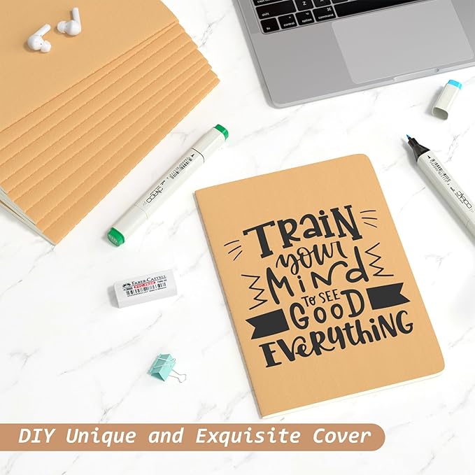 Oucaru Journaling Notebooks A5 Notebook college Blank Sketch Book 32 Pack Small - Image 5