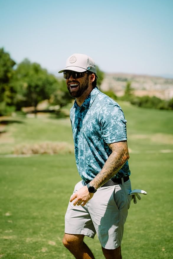 BRIMZ Golf Performance Hat - Tee Holder & Magnetic Ball Marker - Breathable, Sweat & Water Resistant Golfing Snapback Hat