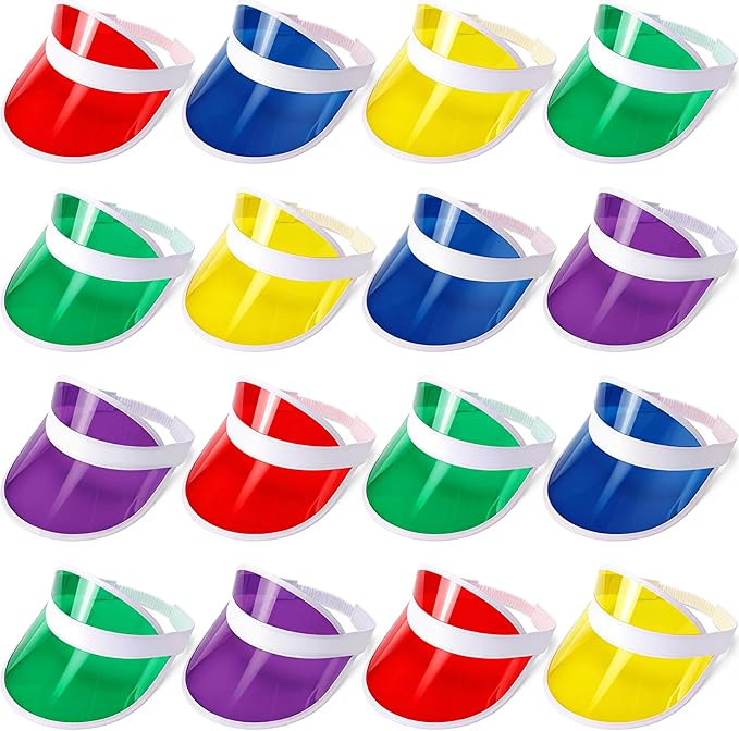 Tarpop Poker Visors Hats Bulk Casino Bingo Visor Casino Dealer Clear Plastic Sun Golf Hats for Women Men