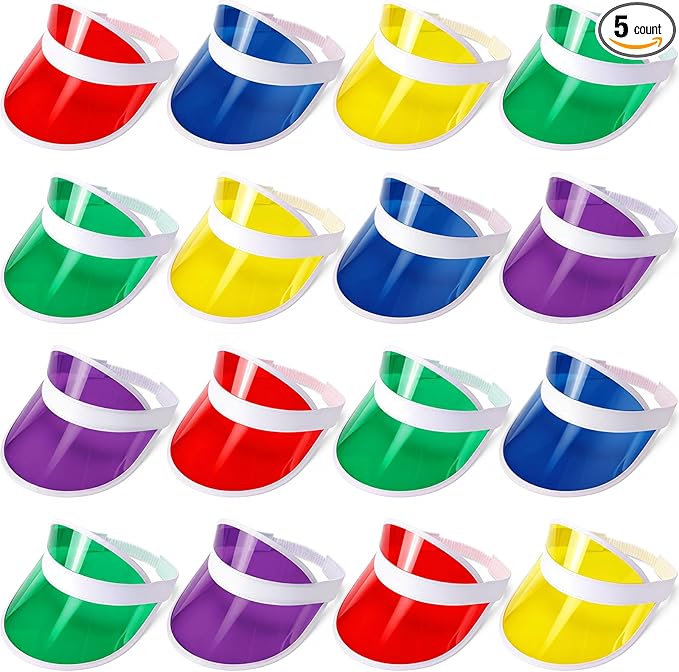 Tarpop Poker Visors Hats Bulk Casino Bingo Visor Casino Dealer Clear Plastic Sun Golf Hats for Women Men