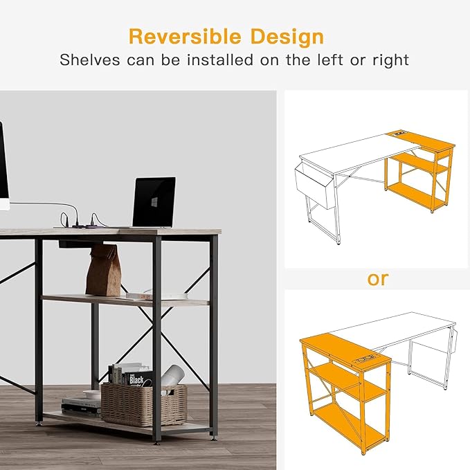 TIQLAB L Shaped Computer Desk - Image 3
