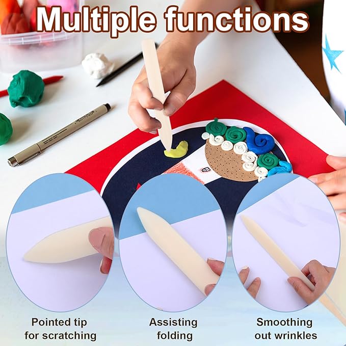 20 PCS Bone Folder Tool, Plastic Bone Folder Crafts Scoring Folding Creasing - Image 4