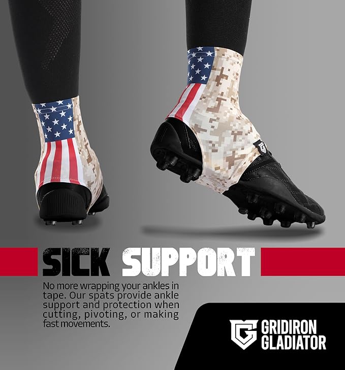 Gridiron Gladiator Football Spats - Cleat Covers for Soccer, Baseball & Softball