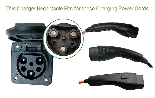 JOEEGO Charger Receptacle Compatible with Evolution Golf Cart (All Models Before 2023) Replaces OEM# 2.04.0602, 40 inches