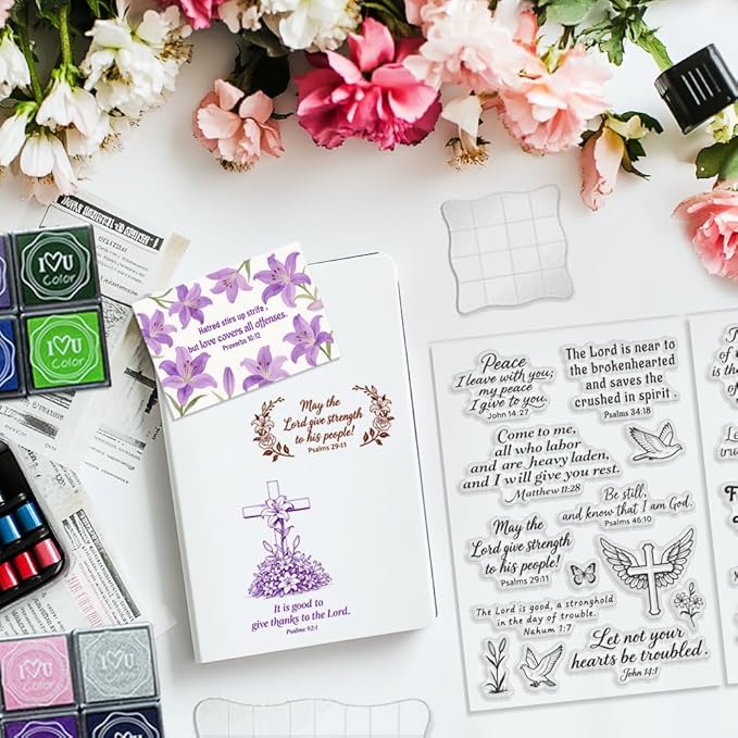 6 Pcs Christian Bible Verse Clear Stamps - Image 7