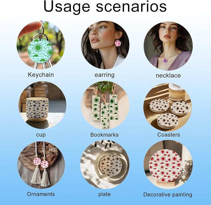 CHGCRAFT Sun and Cloud Polymer Clay Texture Sheets Geometric Pattern Silicone - Image 3