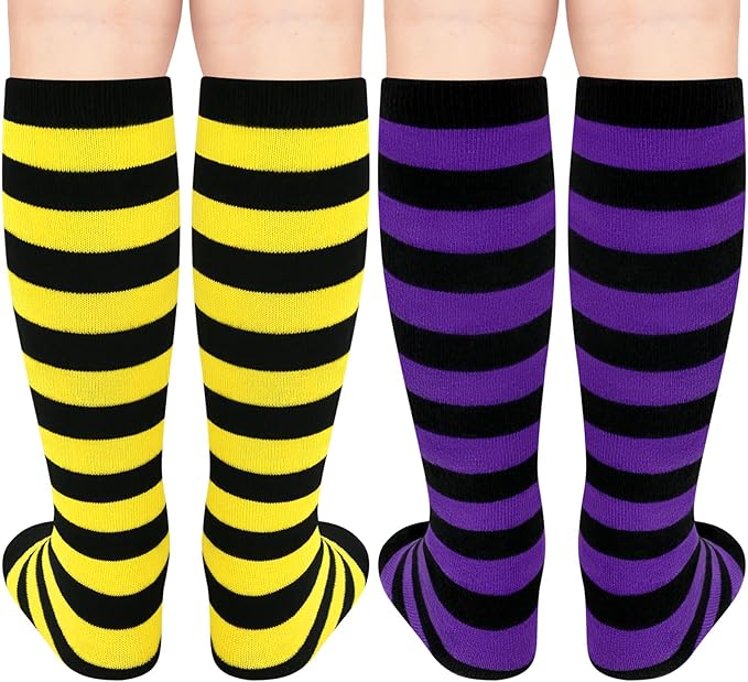 Sarfel Kids Soccer Socks Toddler Soccer Socks Girls Boys Soccer Socks Kids Tube Socks with Stripes Toddler Knee High Socks