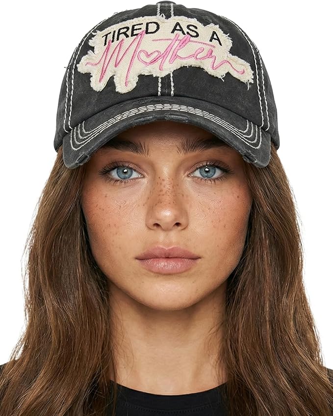 Funky Junque Distressed Vintage Baseball Cap - Embroidered Patch Women's Hat - Holiday, Lifestyle & Patriotic Designs