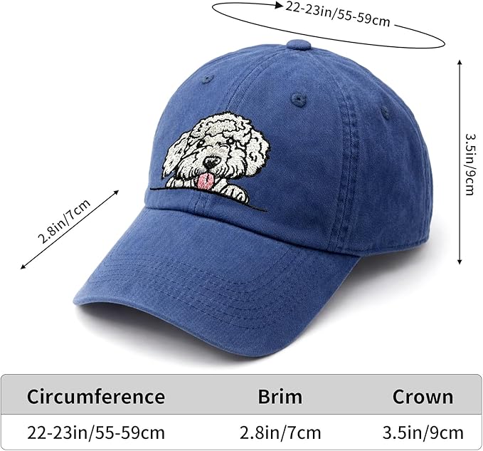 Pet Dog Lover Gifts,Embroidered Dog Baseball Hats for Men Women Dad Mom