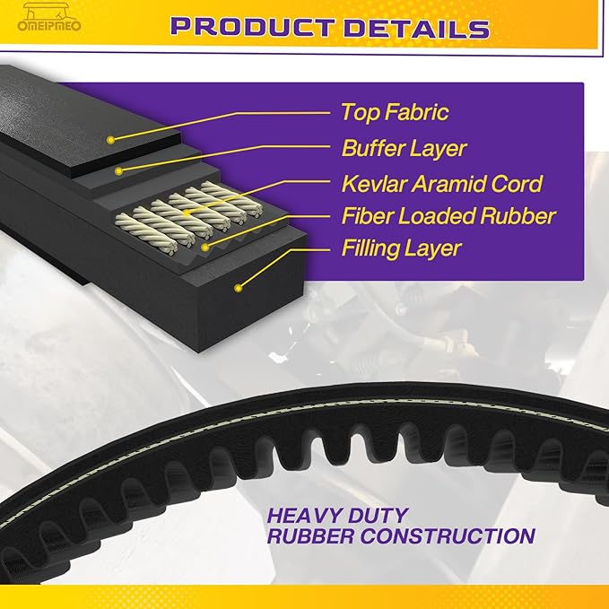 Golf Cart Drive Belt & Starter Generator Belt Kit for YAMAHA G2, G5, G8, G9, G11, G14, G16, G20, G22 and 2012-UP G29 Drive Gas 4 Cycle Golf Cart Models, OEM# J55-G6241-00 JN6-H1173-00 J55-H1173-00