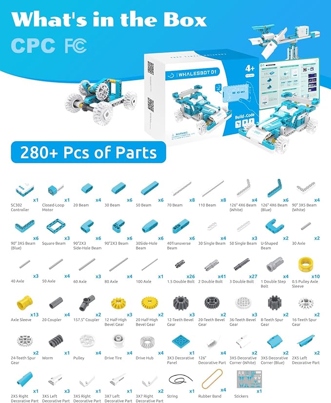 WhalesBot D1 21-in-1 STEM Coding Robot Kit - Image 8