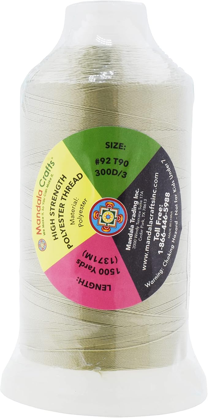 Mandala Crafts Cream Heavy Duty Thread - Image 3