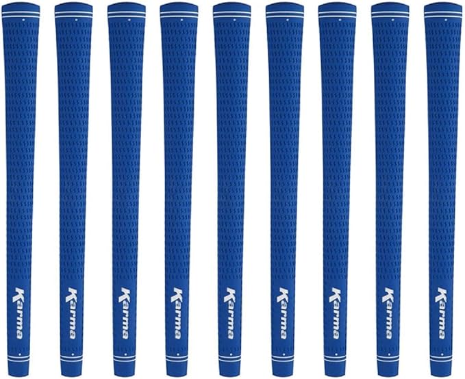 Karma Velour Golf Grips for Men, Women, Juniors | Undersize, Standard, Midsize, Oversize, & Jumbo | 6 Colors | Choose Single, 9, 13 Pack or Golf Club Grip Kit