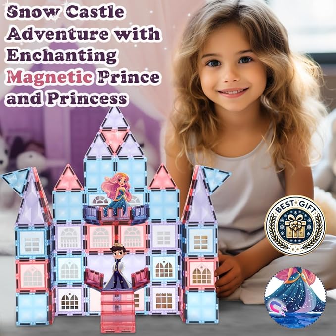 Frozen Magnetic Tiles 3 Year Old Girl Gifts 5 Year Old 4 Year Old Girl Birthday - Image 2