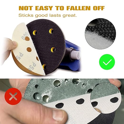 100PCS 5 Inch 8 Hole Sanding Discs 100 Grit - Image 3
