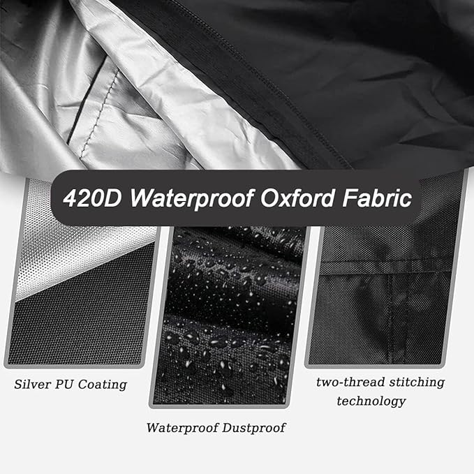 Golf Cart Cover 2/4/6 Passenger, All-Weather Protection Golf Cart Rain Covers, UV Resistant with Windproof Buckle Golf Cart Accessories (Fits for Club Car, for EZGO, for Yamaha)