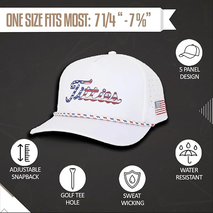 Curves & Clubs Titties Golf Hat - Funny Golf Hat, Titties Hat - Funny American Hat - One-Size-Fits-All - Men's Gifts