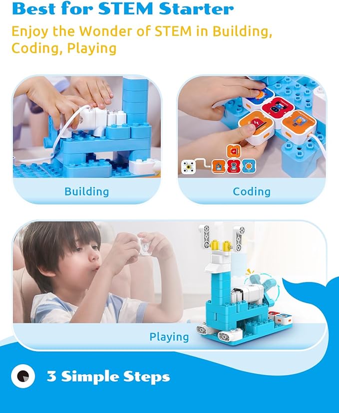 WhalesBot A3 12-in-1 STEM Blocks Coding Robot Kit - Image 2