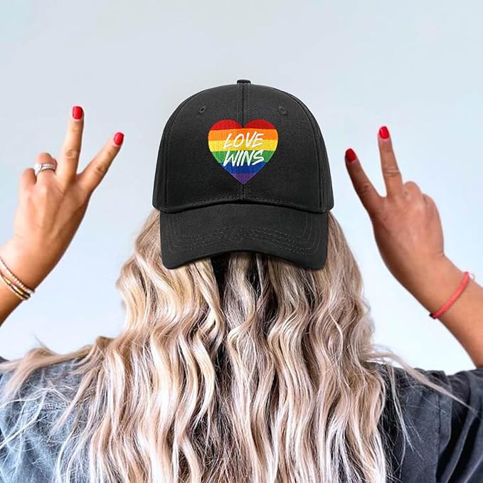 Gay Pride Rainbow Trucker Hat for Men and Women LGBT Embroidered Adjustable Washable LGBTQ Baseball Cap Gifts