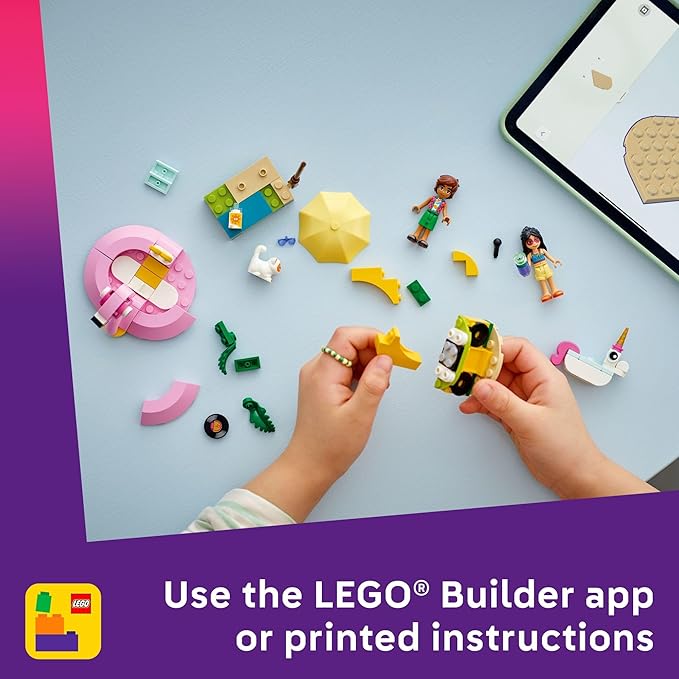LEGO Friends Unicorn & Flamingo Pool Party Pretend Play Building Toy - Image 6