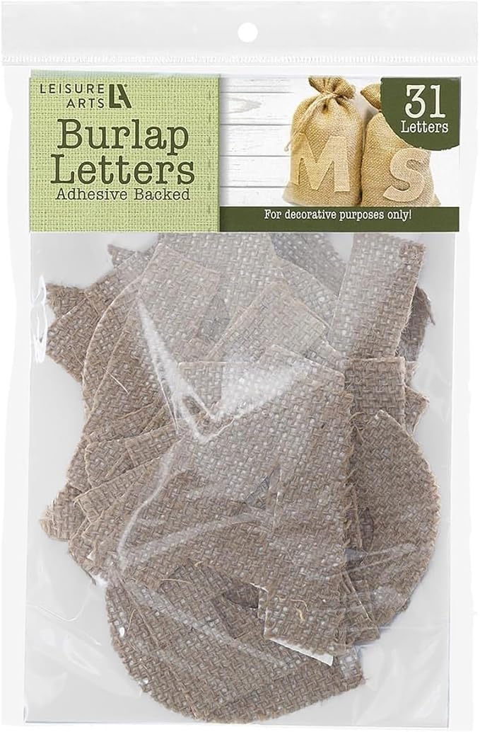 Leisure Arts Adhesive Letters Burlap by LeisureArtsInc