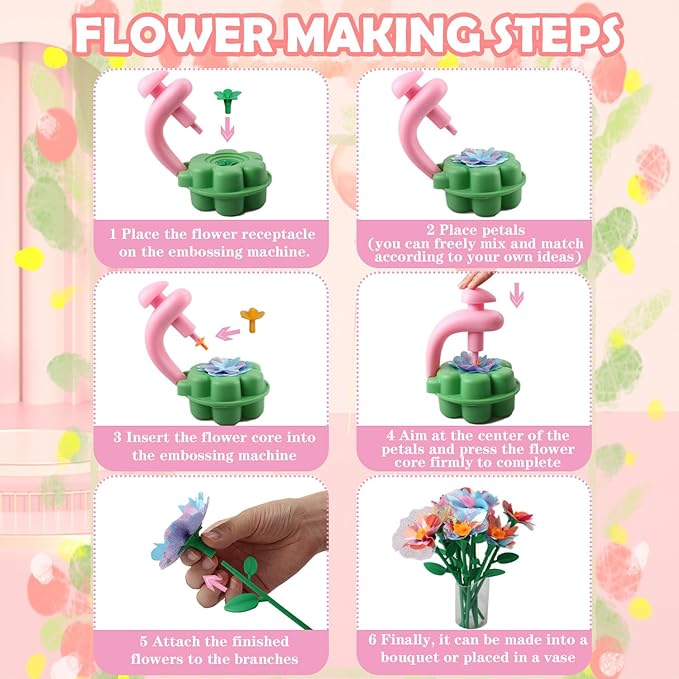 Fabric Flower Bouquets Toys, DIY Craft Kits Toys - Image 4