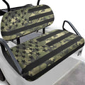 Bulopur American Flag Golf Cart Seat Towel Covers Non-Slip Elastic Green Camo Golfcart Front Seat Cover Compatible with EZGO & Club Car Patriotic Golf Cart Accessories 4th of July Decor