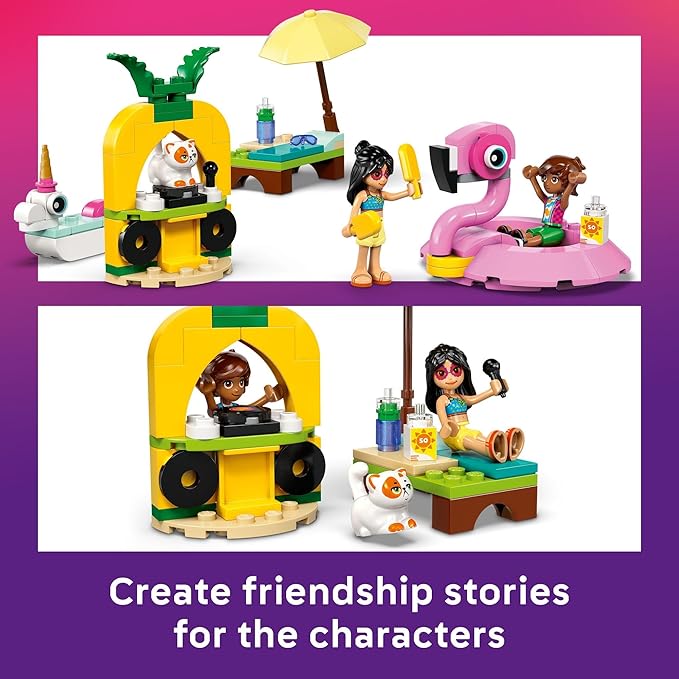 LEGO Friends Unicorn & Flamingo Pool Party Pretend Play Building Toy - Image 4