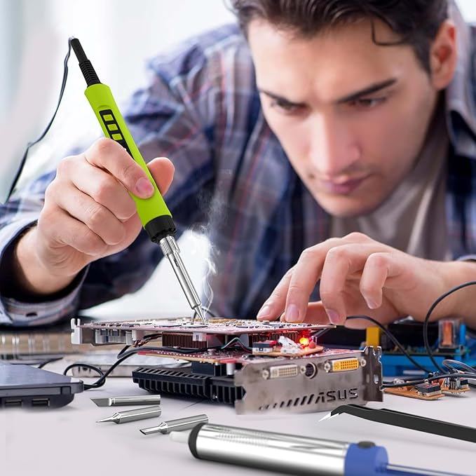 Soldering Iron Kit, 190W Soldering Gun, 110V LED Solder Kit - Image 3