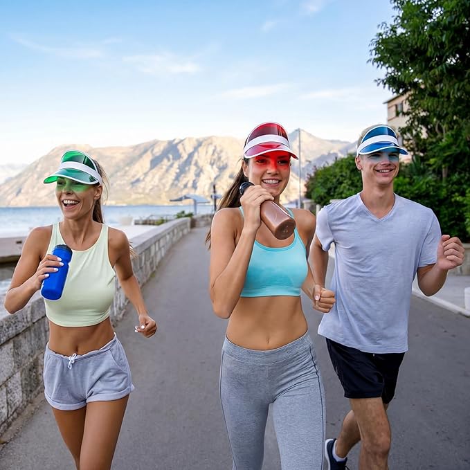Tarpop Poker Visors Hats Bulk Casino Bingo Visor Casino Dealer Clear Plastic Sun Golf Hats for Women Men