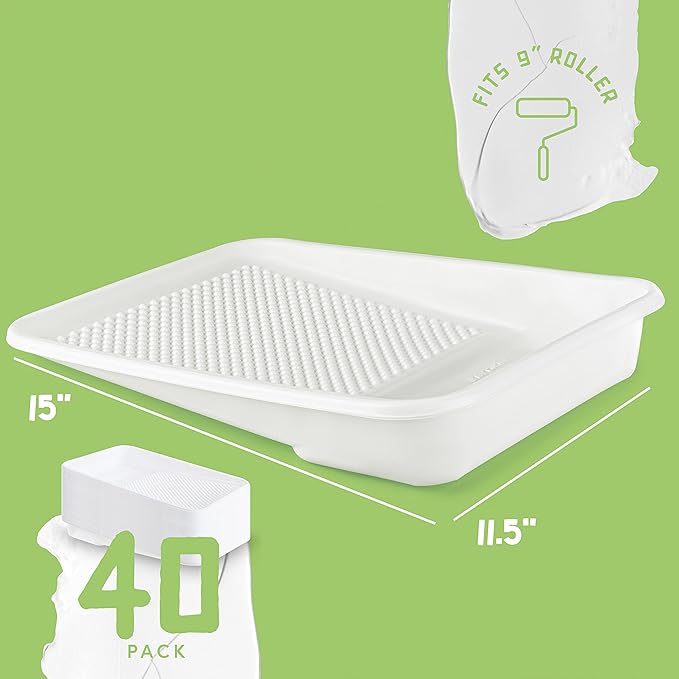 Paint Tray Liners, 1-Qt. Paint Capacity, Overlapping Edges, Fits 9' Metal Trays - Image 3