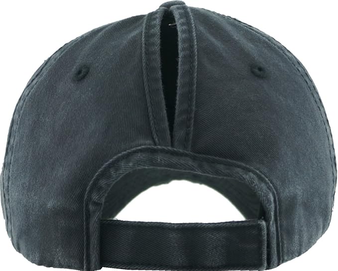 Classic Plain Ponytail Messy High Bun Headwear Adjustable Cotton Trucker Mesh Glitter Hat Baseball Cap