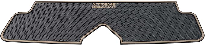 Xtreme MATS Golf Cart Floor Mat for Rear Seat Kits & Backward Facing Foot Rests - Fits Select ICON Backseat Kits (2021+) - Beige Trim