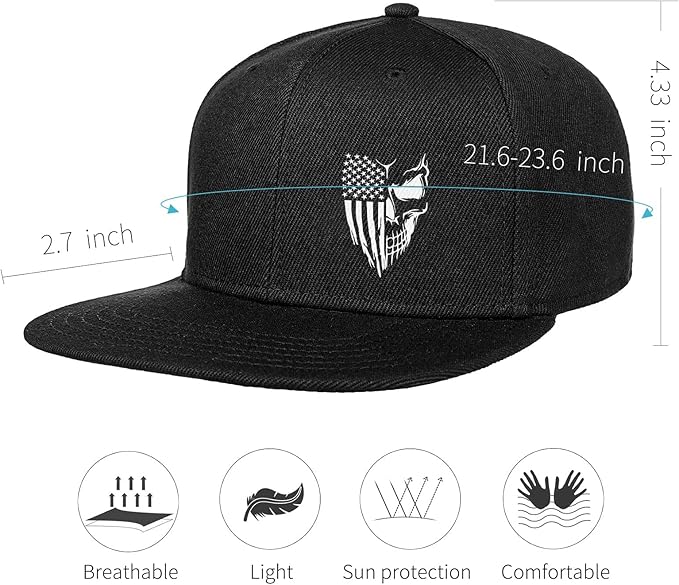 Snapback Hats for Men Mens Hats Flat Bill Snap Backpack Fitted Trucker