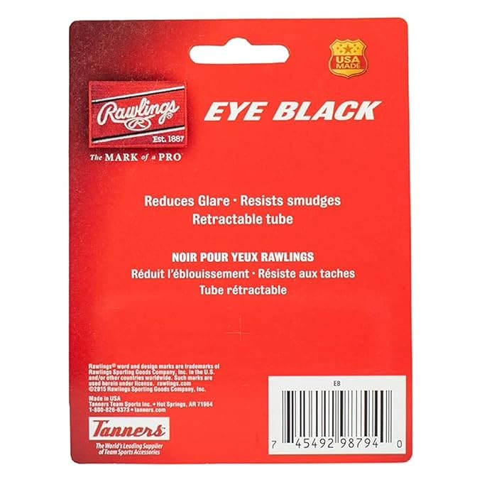 Rawlings | Eye Black Stick | Retractable Tube/Glare Reduction | Adult & Youth Baseball/Softball | Blue