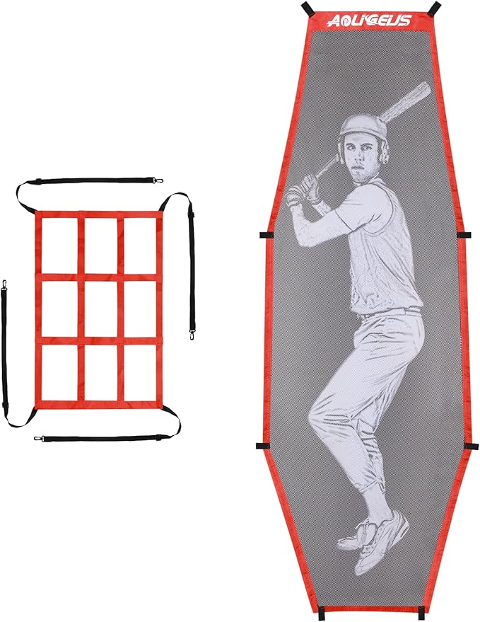 Baseball Softball Batter Dummy,Pitching Target,with Adjustable Strike Zone Attachment,Pitching Aid for Improved Accuracy