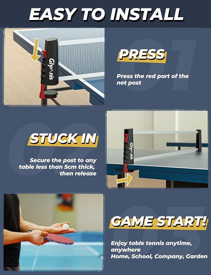 Glymnis Ping Pong Paddles Set Table Tennis Rackets - Image 4