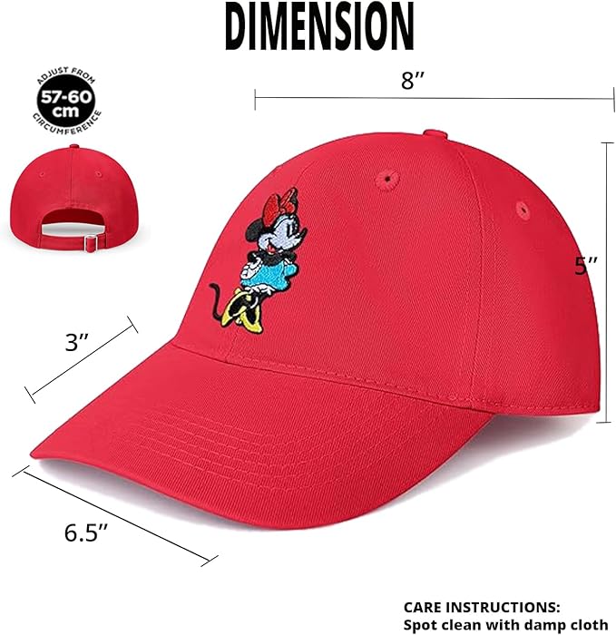 Disney Adult Baseball Cap, Minnie Mouse Adjustable Dad Hat