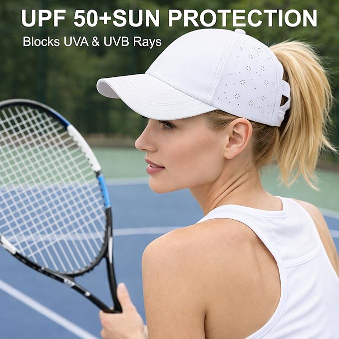 ZTL Women's High Ponytail Baseball Cap Performance Running Hat Quick Dry Mesh Sports Cap Unstructured Dad Trucker Hats